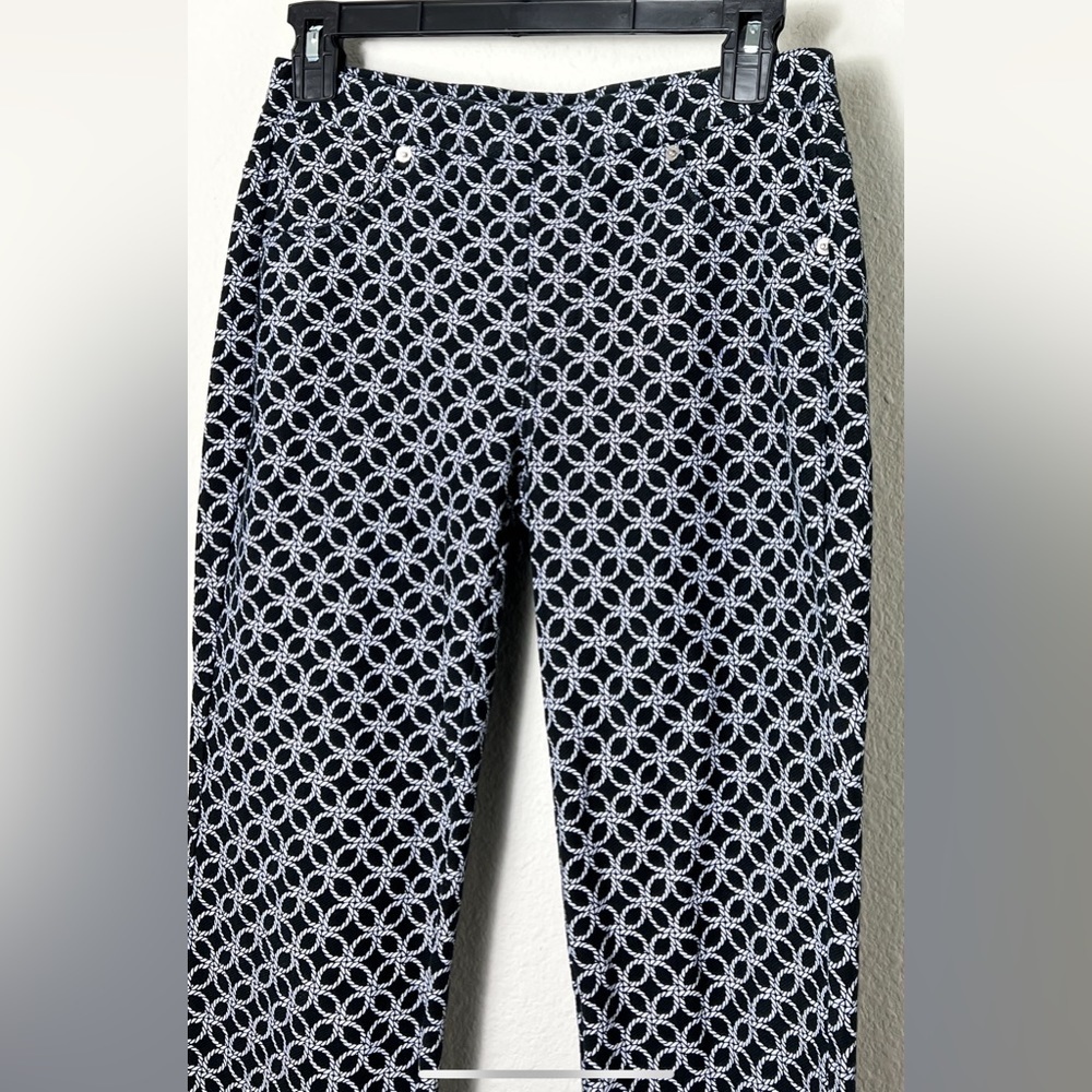 NWOT MICHAEL Michael Kors Geometric Rope Print Stretch Knit Twill Leggings, Sz S - Picture 4 of 9